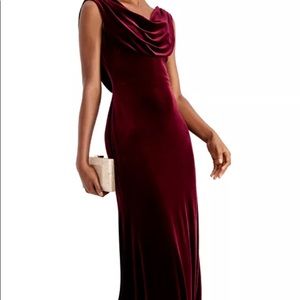 Vice Camuto velvet cowlneck gown/ dress